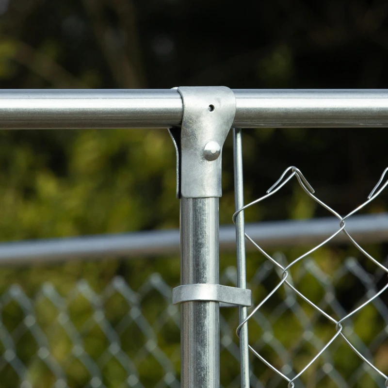 PawHut Large Dog Kennel Outside, Heavy Duty Dog Cage, Outdoor Fence Dog Run with Galvanized Chain Link, Secure Lock, 13.1' x 7.5' x 6'