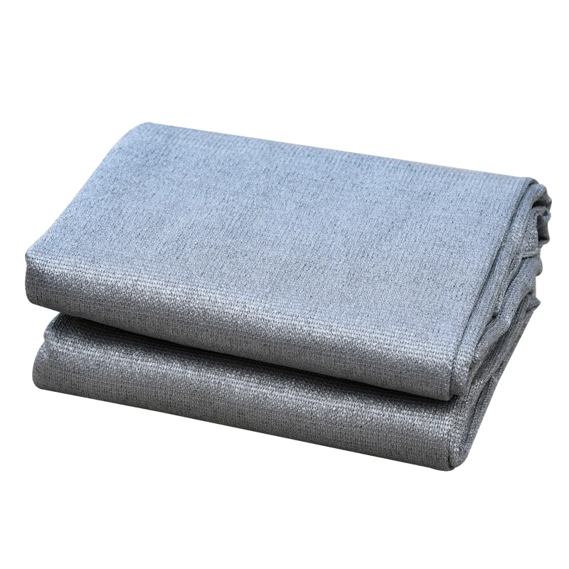 Outsunny Triangle 12' Canopy Sun Sail Shade Garden Cover UV Protector Outdoor Patio Lawn Shelter with Carrying Bag, Grey