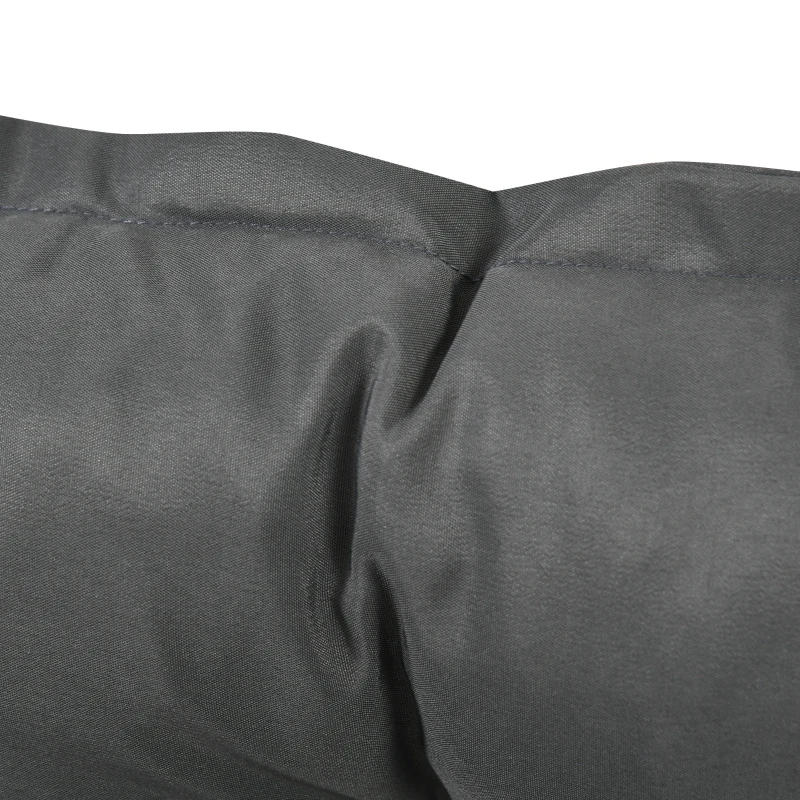 Outsunny Proch Swing Cushion, 59" x 40" x 4" Outdoor Bench Cushion with Backrest, 4" Thick Filling and String Ties, 3 Seater, Dark Grey