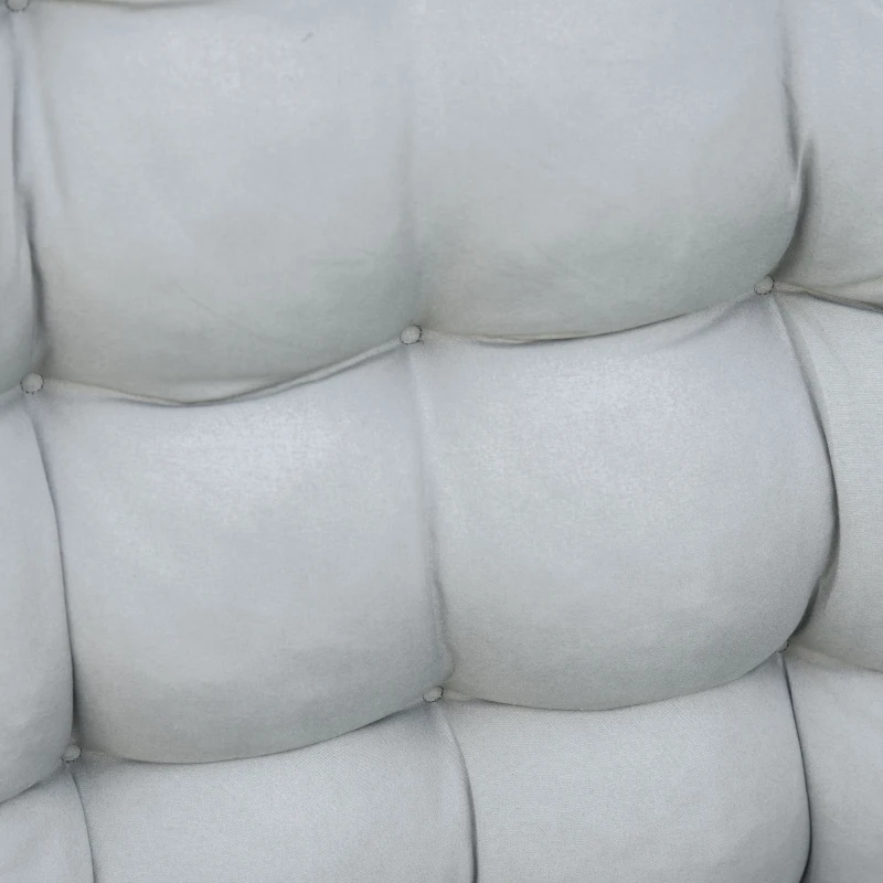 Outsunny Reclining Zero Gravity Chair with Adjustable Backrest, Folding Garden Sun Lounger with Removable Cushion and Headrest, Light Grey