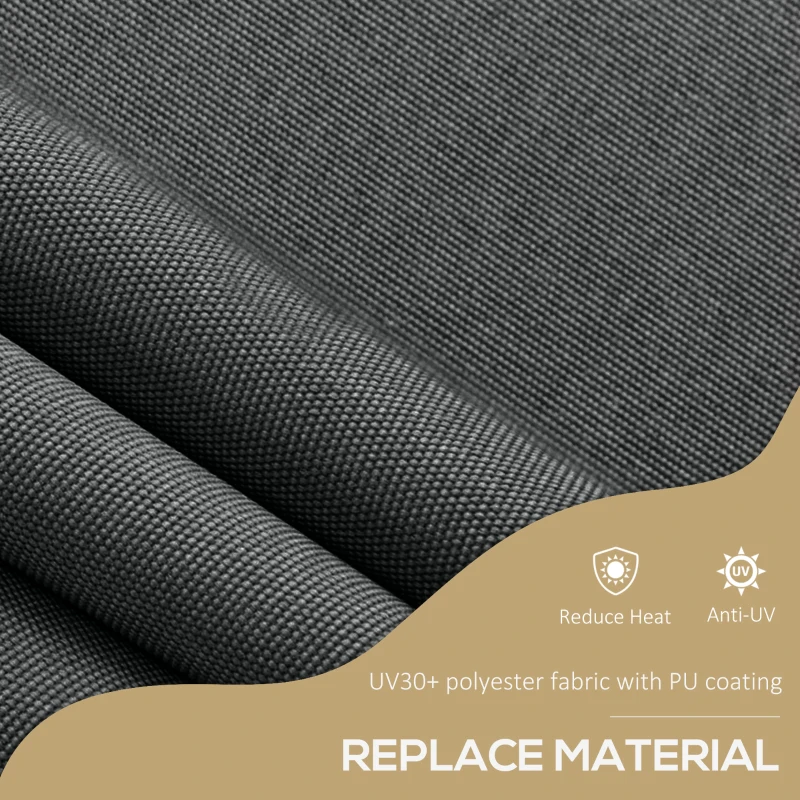 Outsunny 10' x 4' Manual Retractable Awning, Non-Screw Freestanding Patio Awning, UV Resistant, for Window or Door, Dark Grey