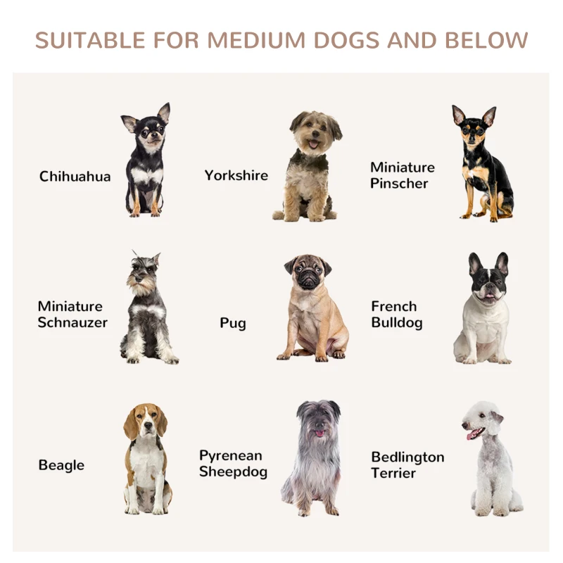 PawHut Dog Crate Furniture, Dog Kennel with Three Doors, Locks and Latches, Indoor Use, for Medium Dogs, Grey