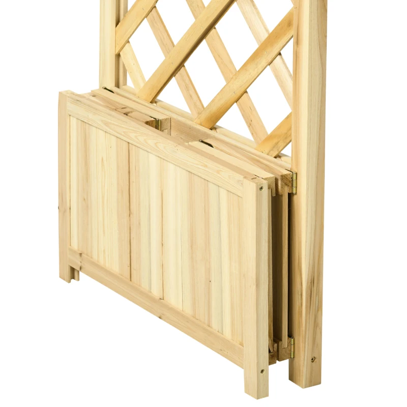 Outsunny 7.5' Wooden Wedding Arch, Garden Arch Arbor for Climbing Plants & Trellis Design, Great for Vines, or as Balloon Decoration Stand for Indoor Outdoor Ceremony, Party, Backdrop, Natural