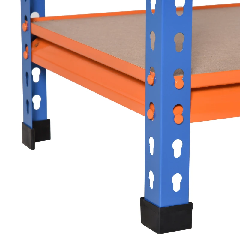 HOMCOM 5-Tier Heavy Duty Garage Shelf, Metal Shelving Unit with Adjustable Shelves, Metal Frame, 31.5"x15.75"x71.75", 3300 lbs Capacity for Workshop, Shed, Office