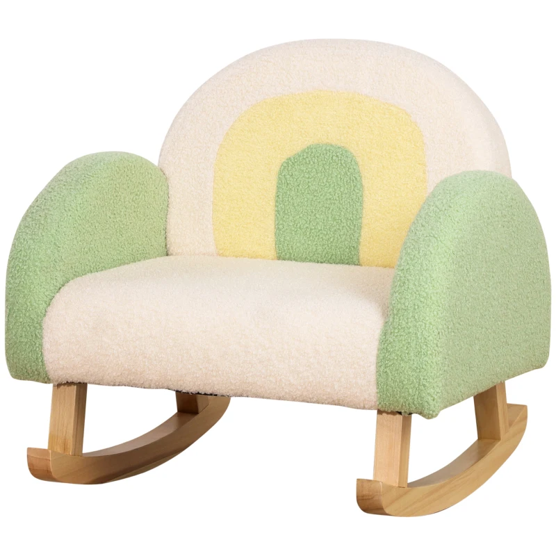 Qaba Kids Sofa, Rocking Toddle Sofa Chair, Gift for 18-36 months, Green