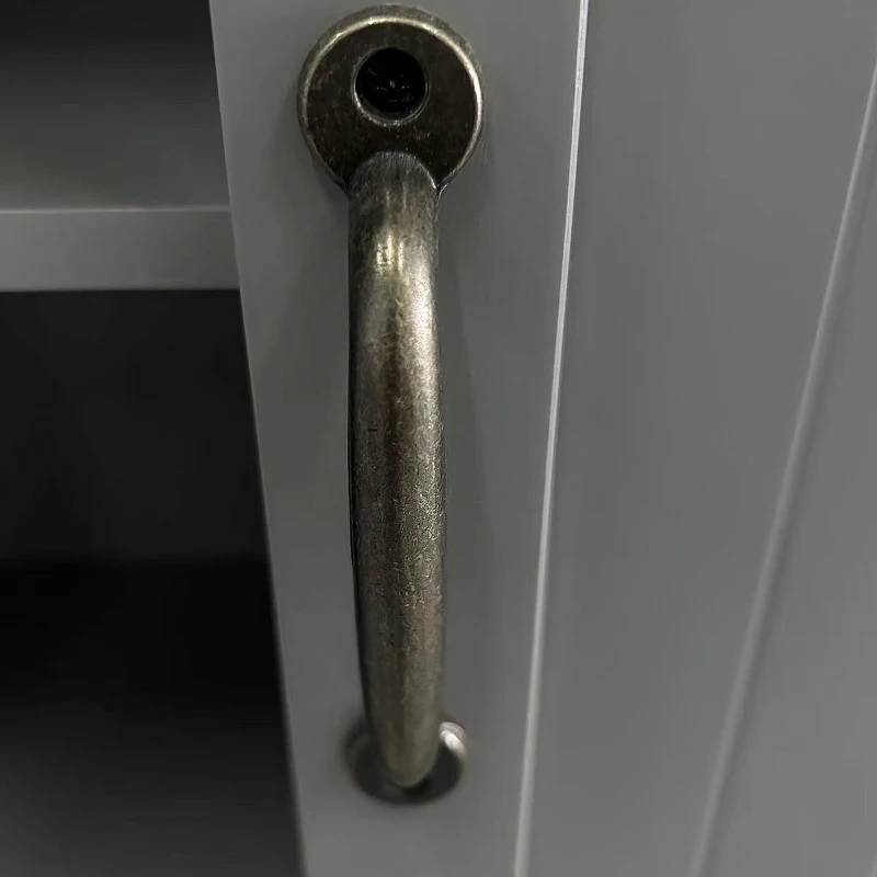 HOMCOM 4-Door Storage Cabinet Multi-Storey Large Space Pantry with Adjustable Shelves Grey