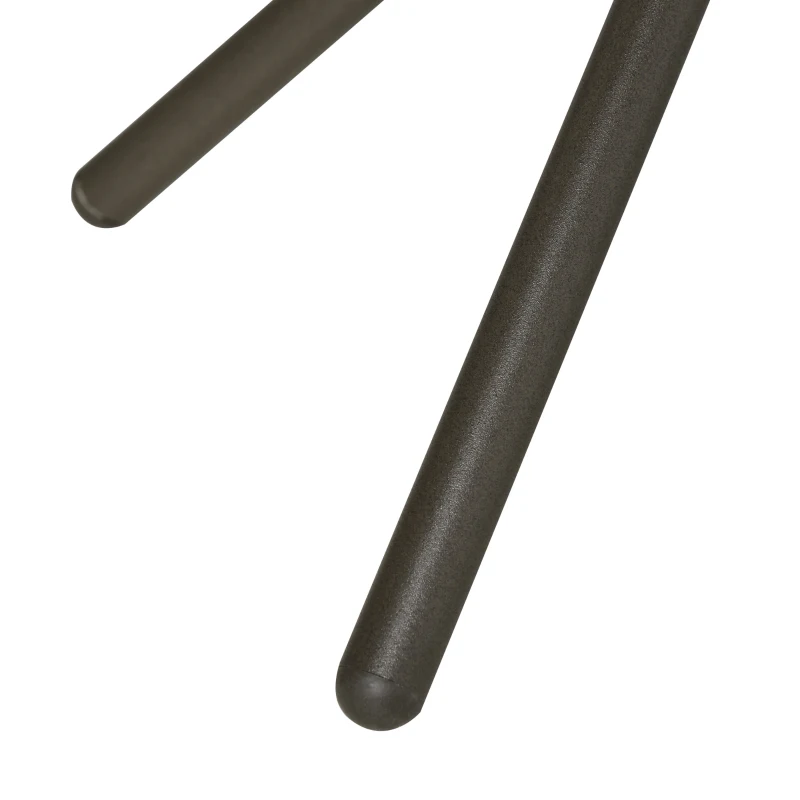 Outsunny 3PCs Gliding Rocking Chair & Bistro Tea Table Set, Cream White