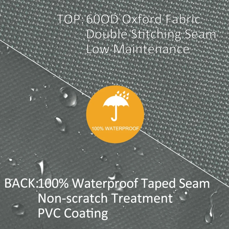 Outsunny Outdoor Patio Hammock Porch Swing Cover with UV, Water, & Dust Fighting Material, 81" x 49" x 65", Gray