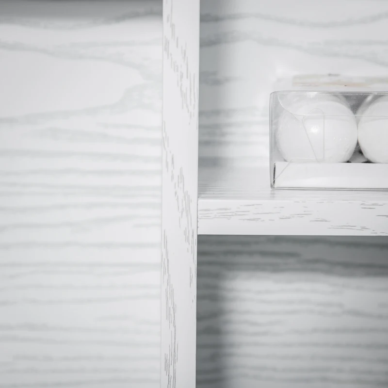 kleankin 31.5"W x 27.5"H Wall-Mounted Medicine Cabinet, Bathroom Storage Unit with Single Mirrored Door and 3-Tier Shelves, White