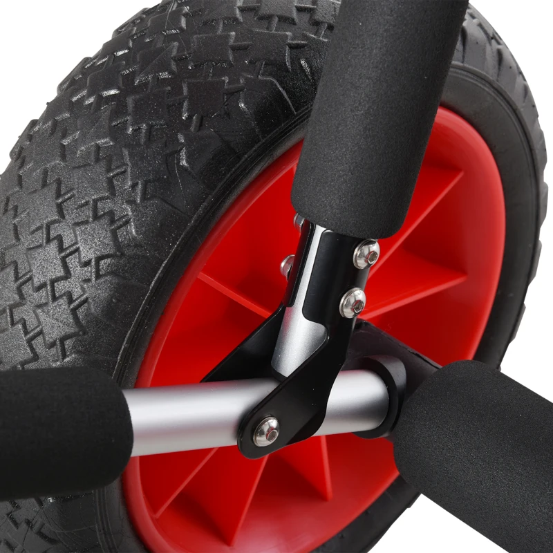 Outsunny Stand-Up Paddleboard Dolly, Aluminum Surfboard Trolley, Foldable Rolling Cart for SUPs Boat Canoe Carrier Float Mat, Jon Boat Easy Transport Cart