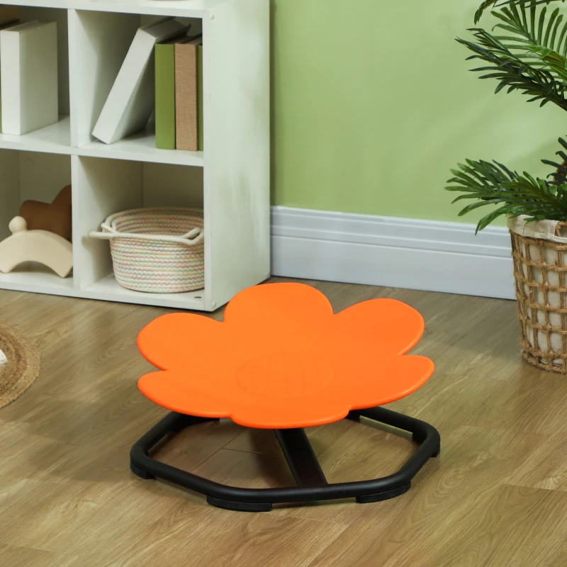 Qaba Sensory Spinning Chair for Autism, Kids, Training Body Balance & Coordination, Orange