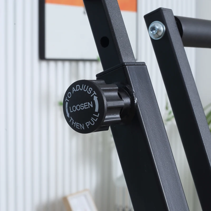Soozier Folding Vertical Climber Exercise Machine, Height Adjustable Climbing Machine, Stair Stepper with LCD Monitor and Transport Wheels for Full Body Workout