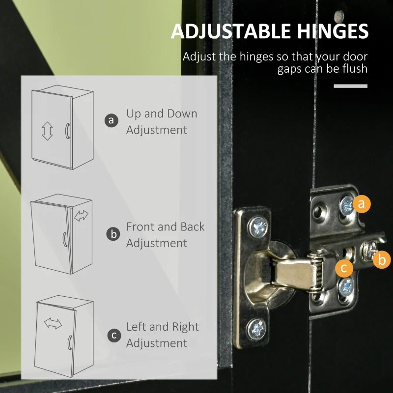 HOMCOM Sideboard Buffet Cabinet, Coffee Bar Cabinet with Storage Drawers and Glass Door for Kitchen, Living Room, Entryway, Black