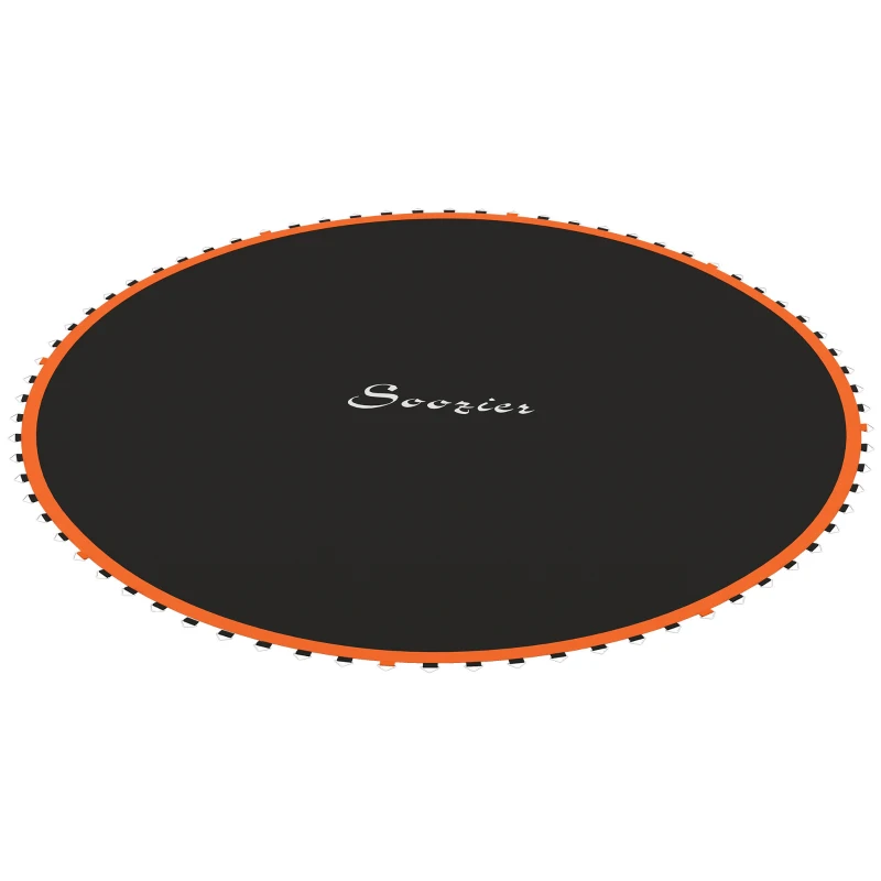 Soozier Trampoline Mat Replacement with Spring Pull Tool and 72 V-Hooks, Fits 12ft Trampoline, Using 5.5" Springs, Orange