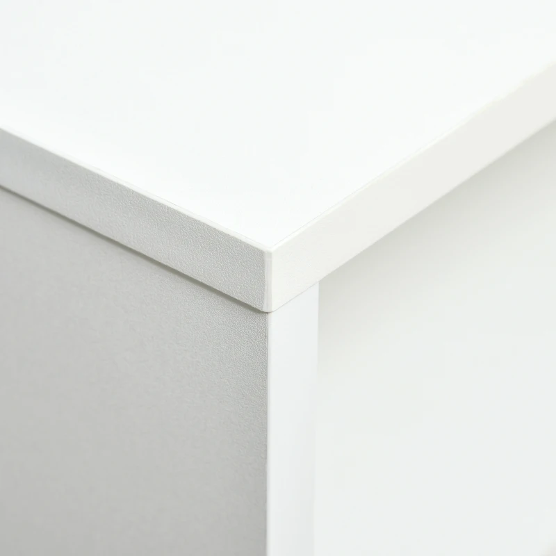 HOMCOM Coffee Table with Drawers and Shelves, Rectangular Center Table for Living Room, Bedroom, White and Brown