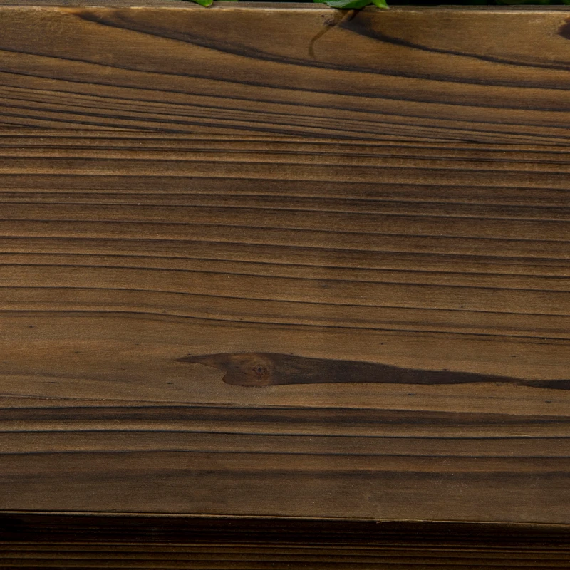 Outsunny Wooden Raised Garden Bed, Flower Cart w/ Wheels, Planters for Outdoor Plants, Backyard, Patio, Deck, Garden Decor