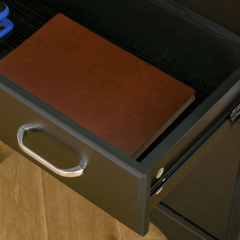 Vinsetto Lateral File Cabinet with 2 Drawers,  Filing Cabinet for Hanging Letter Sized Files, Office Printer Stand, Black