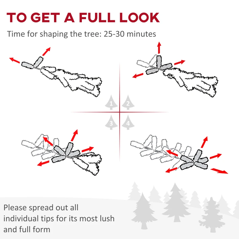 HOMCOM 5FT Artificial Christmas Tree, Pencil Christmas Tree with Realistic Branches, Stable Stand, Pink