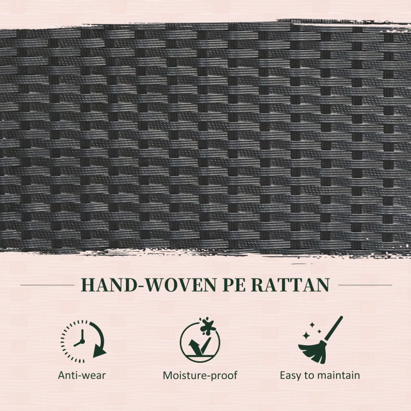 Outsunny 7 Pieces Outdoor Dining Set for 6, Wicker Rattan Patio Furniture Set, Patio Table and Chairs Set with Cushions, Acacia Wood Table Top, Conversation Set for Garden Backyard Deck, Cream White