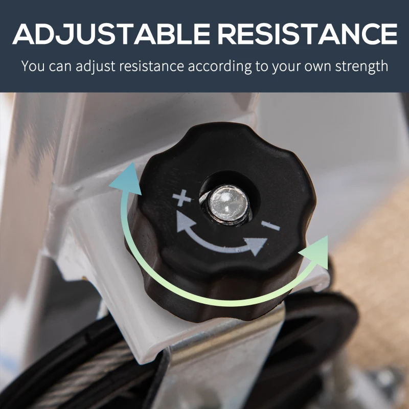 Soozier Twist Stepper Exercise Machine with Adjustable Resistance, LCD Screen - White & Blue