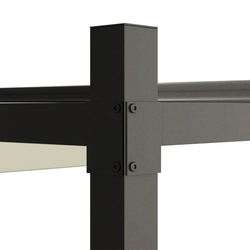 Outsunny 10' x 10' Retractable Pergola Canopy with Magnetic Fixture, UPF30+ Outdoor Pergola, Cream White