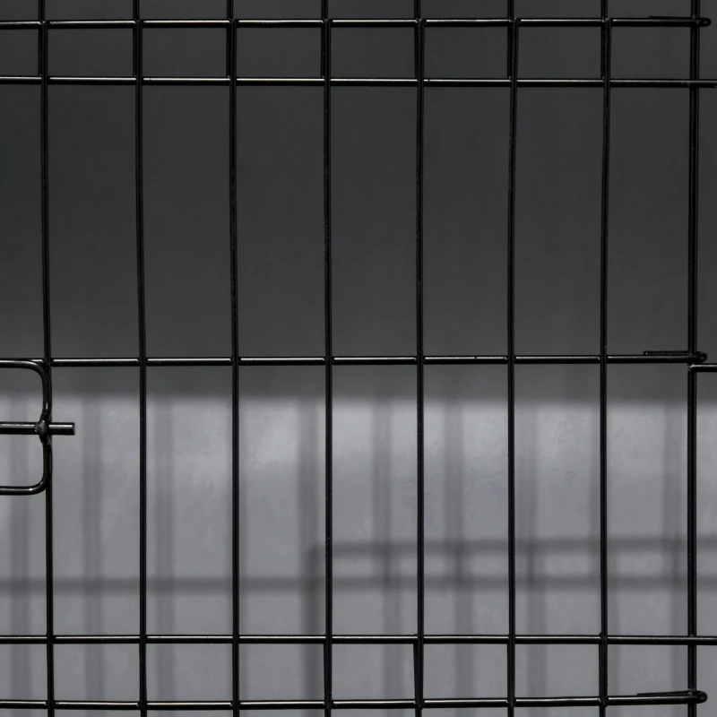 PawHut 42.5" Wooden Rabbit Hutch Bunny Cage Small Animal House Enclosure with Ramp, Removable Tray and Weatherproof Roof for Outdoor, Gray