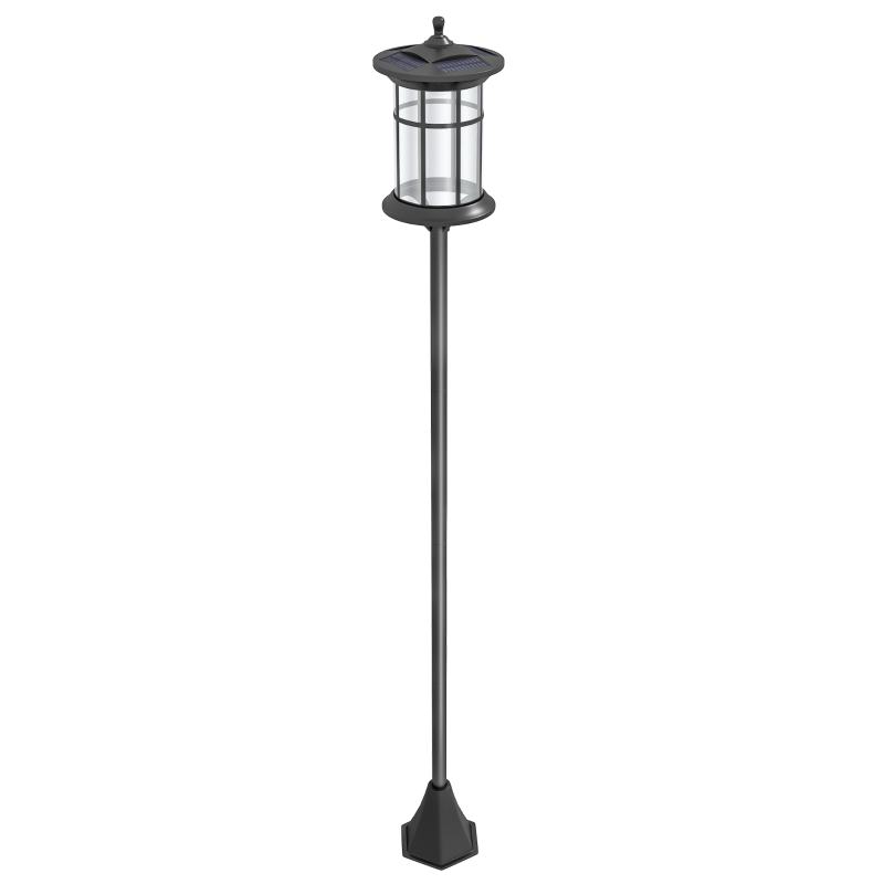 Outsunny 72" Solar Post Light, Cool White LED Outdoor Lamp, Waterproof IP44 for Patio, Garden, Backyard, Pathway