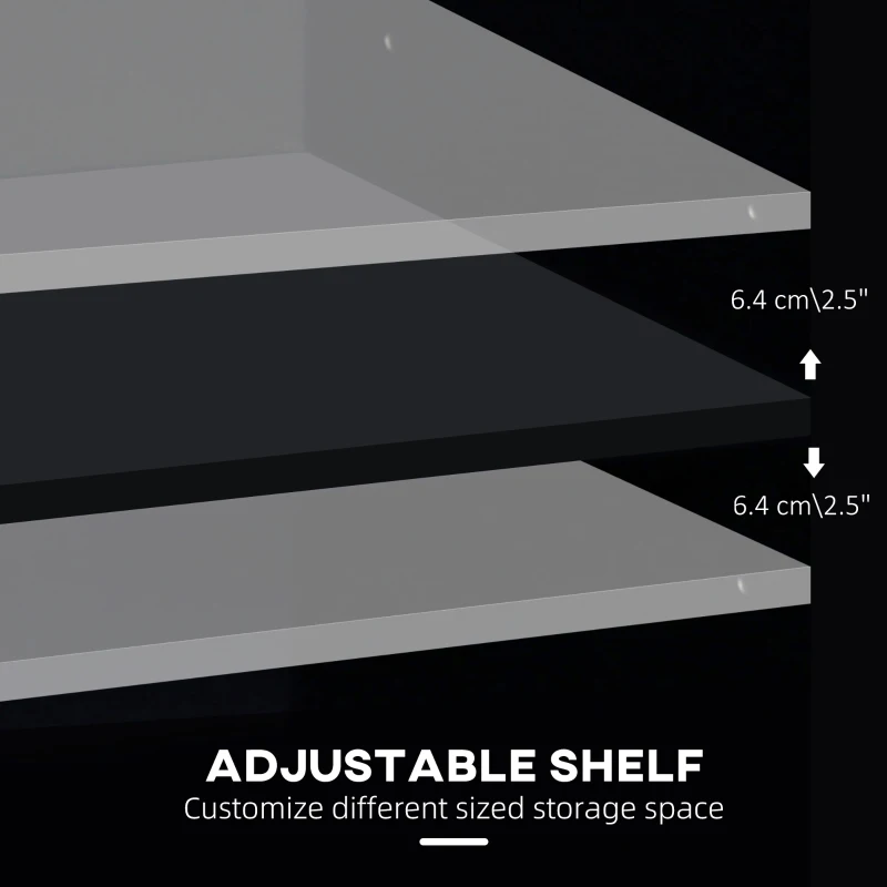 Vinsetto Multifunction Office Filing Cabinet Printer Stand with 2 Drawers, 2 Shelves, & Smooth Counter Surface, Black