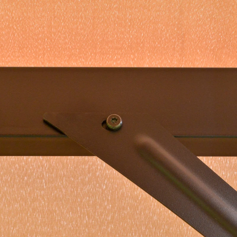 Outsunny 10' x 10' Retractable Pergola Canopy, Outdoor Gazebo with Sun Shade Canopy and Steel Frame, for Backyard, Garden, Patio, Deck, Brown