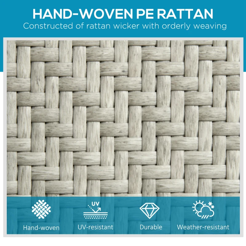 Outsunny Outdoor Chaise Lounge Chair, Waterproof Rattan Wicker Pool Furniture with 5-Position Reclining Adjustable Backrest & Wheels for Beach, Tanning, Poolside, Patio, Mixed Gray