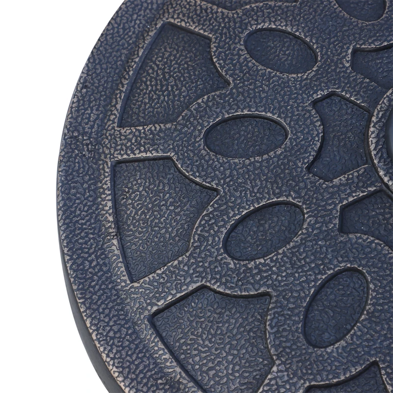 Outsunny 18" 26 lbs Round Resin Umbrella Base Stand Market Parasol Holder with Beautiful Decorative Pattern & Easy Setup, for Φ1.5", Φ1.89" Pole, for Lawn, Deck, Backyard, Garden, Bronze