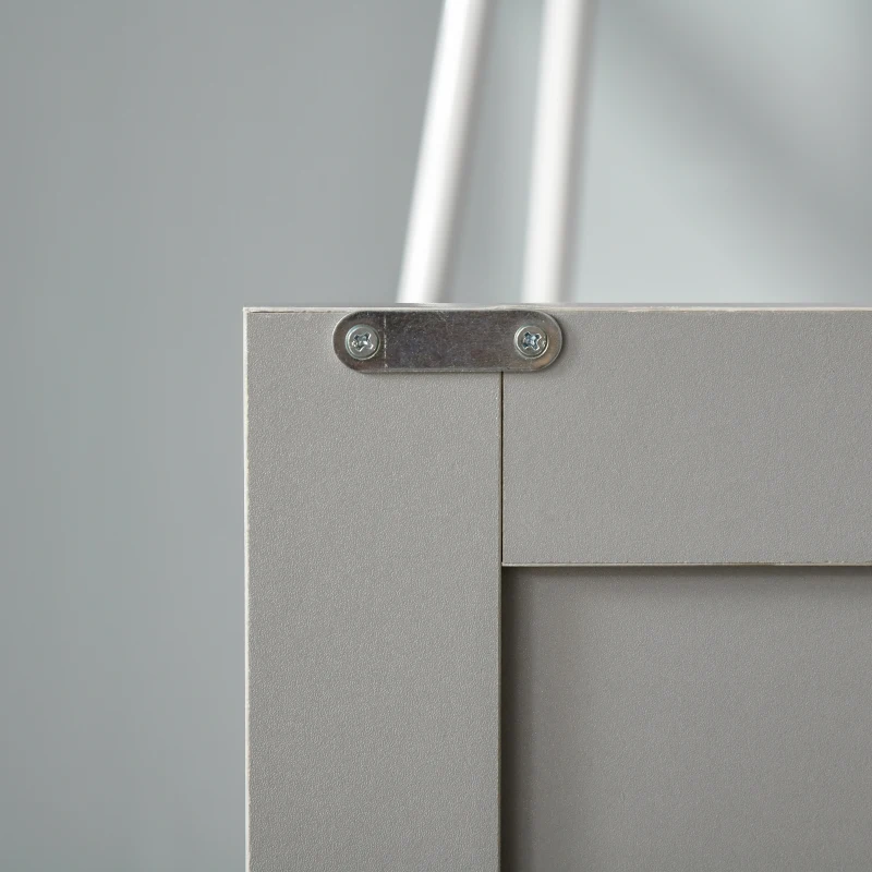 HOMCOM Buffet Cabinet with Storage, Modern Bathroom Floor Cabinet, Sideboard Buffet with 2 Adjustable Shelves and 2 Doors for Kitchen, Living Room, Dining Room, Gray