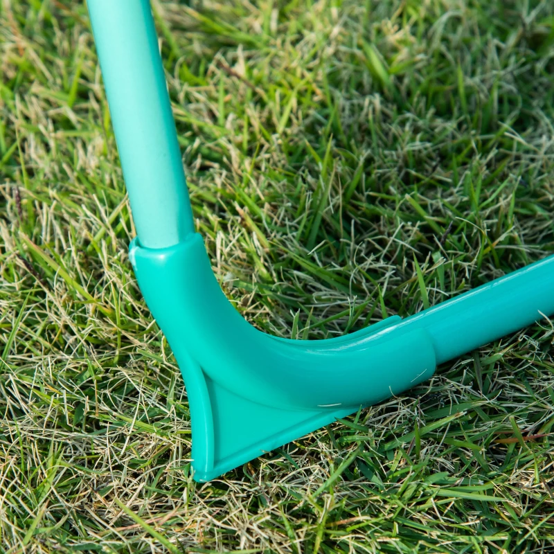 Outsunny Kids Table and Chair Set, Outdoor Folding Garden Furniture, Picnic Table for Patio Backyard, with Removable & Height Adjustable Sun Umbrella, Aged 3-6 Years Old,White