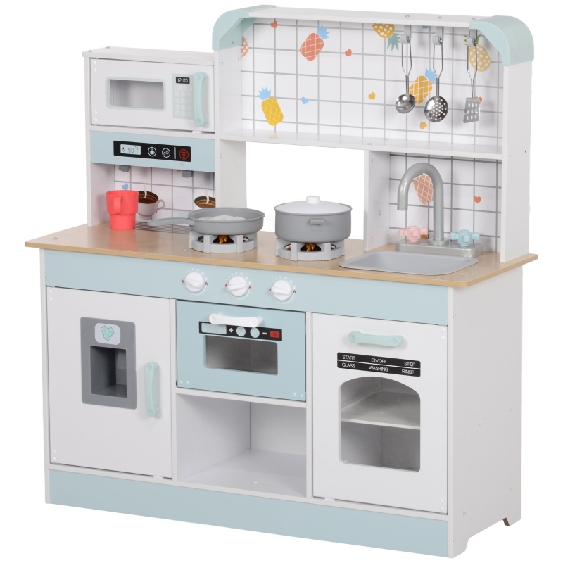 Corner Kids Kitchen Playset With Real Lights & Sounds, L-Shaped Large...