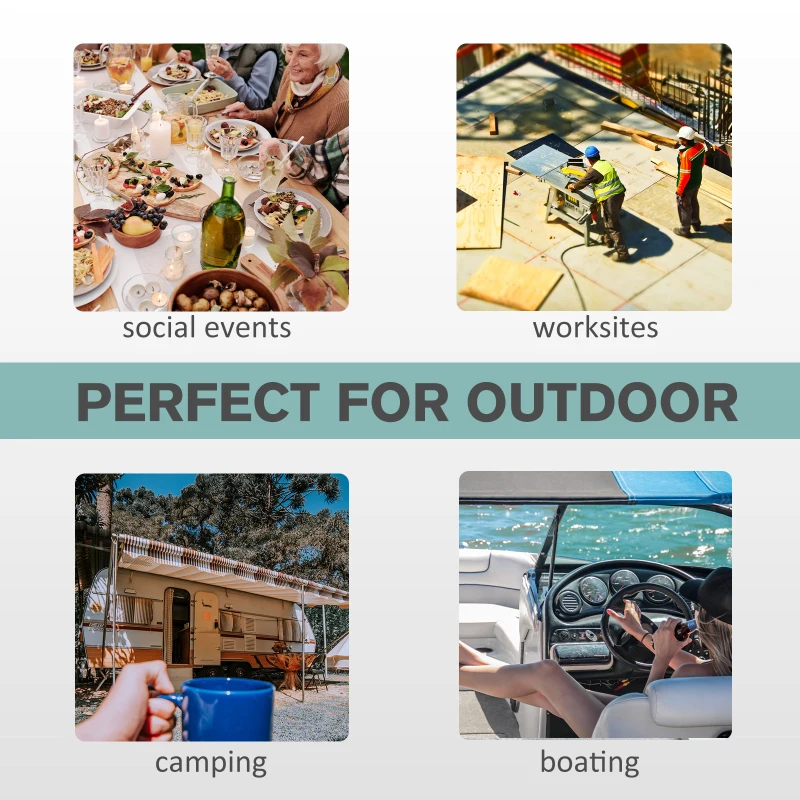 kleankin Portable Hand Washing Station, Handwashing Station Basin with 4.5 Gallon Tank, Rolling Wheels, Soap Dispenser, Towel Holder for RV, Outdoor Events, Gatherings, HDPE, White