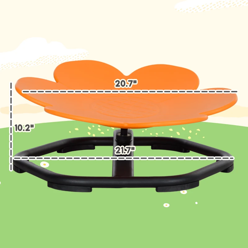 Qaba Sensory Spinning Chair for Autism, Kids, Training Body Balance & Coordination, Orange