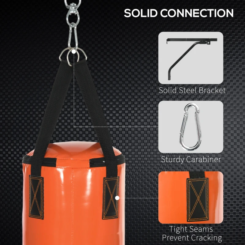 Soozier Hanging Punching Bag, Heavy Bag with Punch Gloves and Wall Mount Hanger for MMA and Muay Thai Workouts