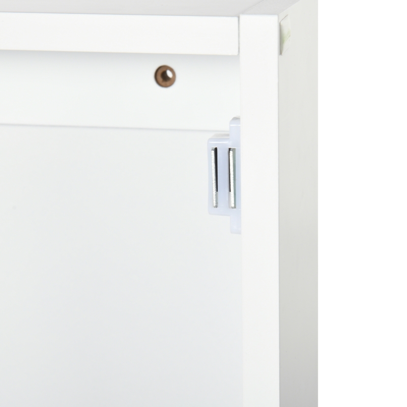 kleankin Wall-Mounted Medicine Cabinet with Mirror, Bathroom Mirror Cabinet with Single Door and Adjustable Shelves, White