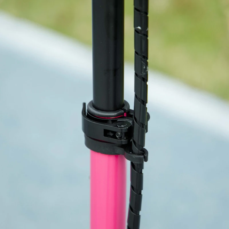 Soozier Foldable Electric Scooter for Kids Ages 6-14, with Seat and 2 Adjustable Heights, Max 6km Range & 12km/h, Pink