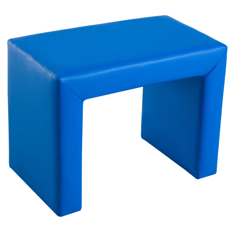 Qaba Kids Sofa, 2-in-1 Multi-Functional Toddler Table and Chair, Children Armchair Sturdy Couch for 3-9 Years Old, Blue