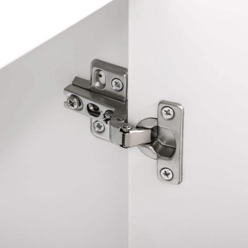 HOMCOM 70" Kitchen Hutch, Freestanding Storage Pantry Cabinet with 3-Tier Shelving, Sideboard with Adjustable Shelves and Open Countertop, White