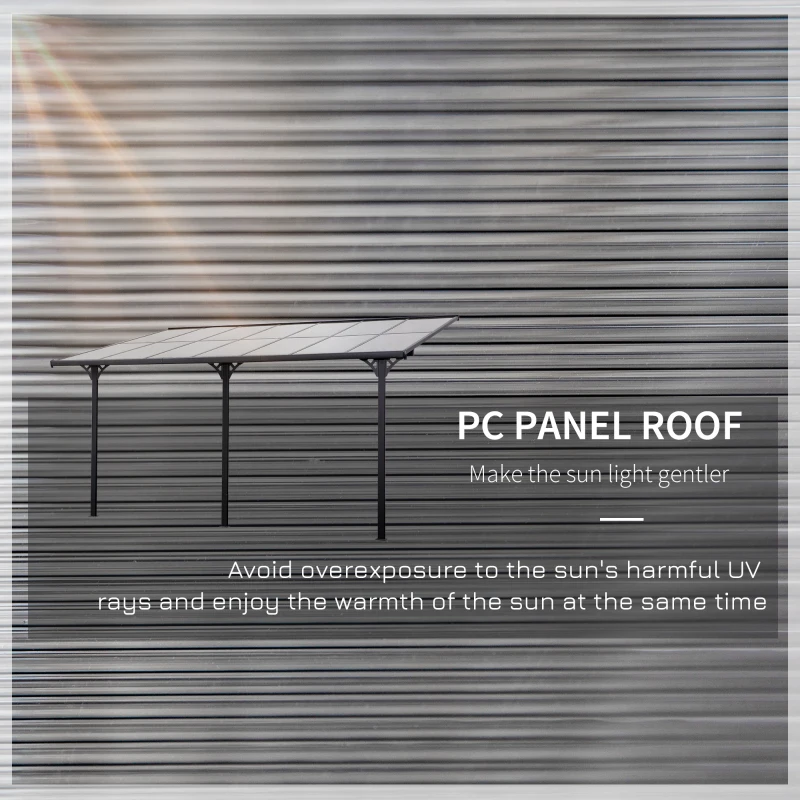 Outsunny Outdoor Pergola with Adjustable Height, 14ft x 10ft Outdoor Hardtop Pergola Gazebo, Restaurants & Homes, Grey