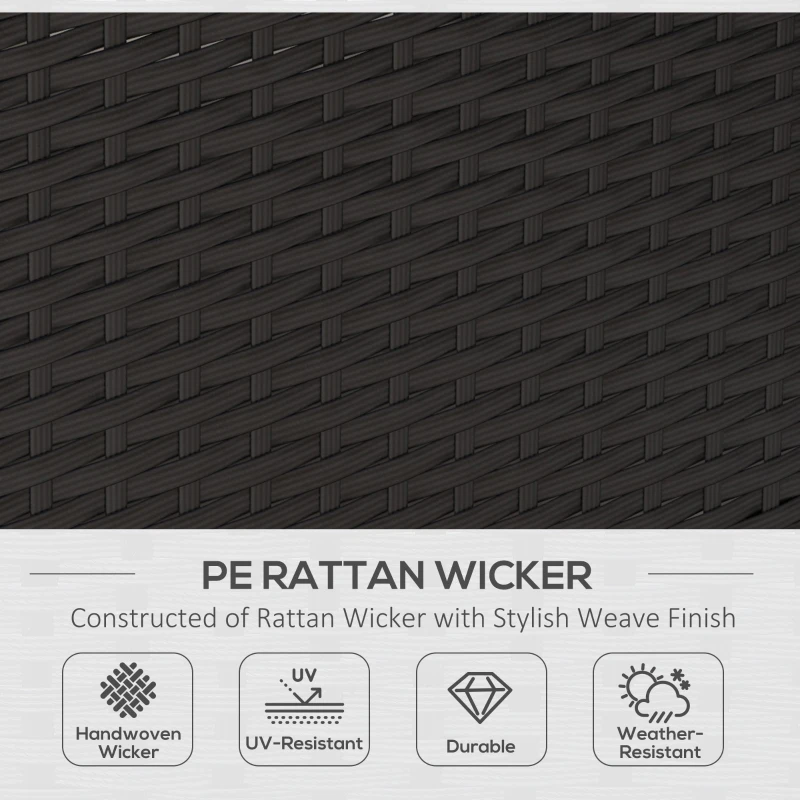 Outsunny Patio Furniture Set with Gazebo, Outdoor PE Rattan Wicker Conversation Sofa with Storage Corner Table, Cushion, for Backyard, Porch, Poolside, Balcony, Grey