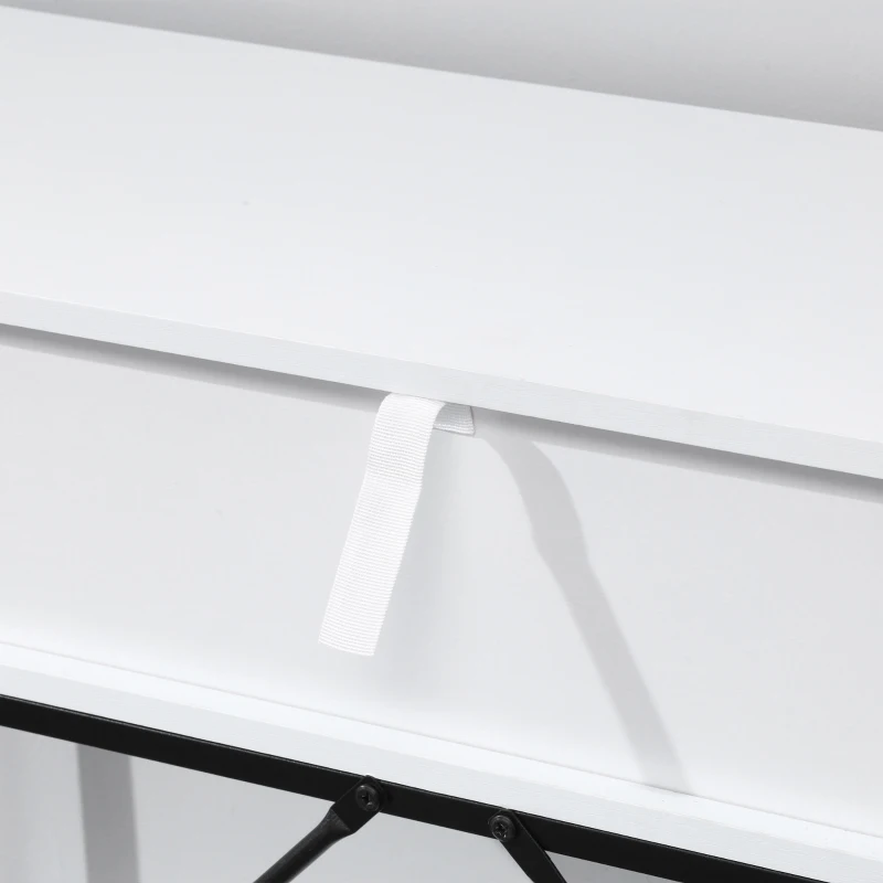 HOMCOM Modern Console Table with 2 Drawers and Open Shelf, Sofa Table for Entryway, Living Room and Hallway, White