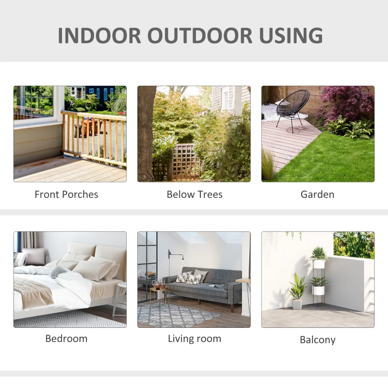 Outsunny Patio Hammock Chair, Hanging Rope Hammock Swing for Indoor & Outdoor Use with Backrest, Cotton-Polyester Blend, Fringe Tassels, Dark Grey