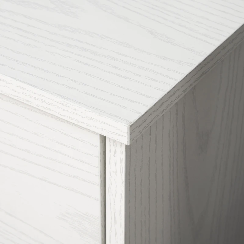 Vinsetto Lateral Filing Cabinet with Wheels, Locking File Cabinet, Mobile Printer Stand with Open Shelves and Drawers for A4 Size Documents, White