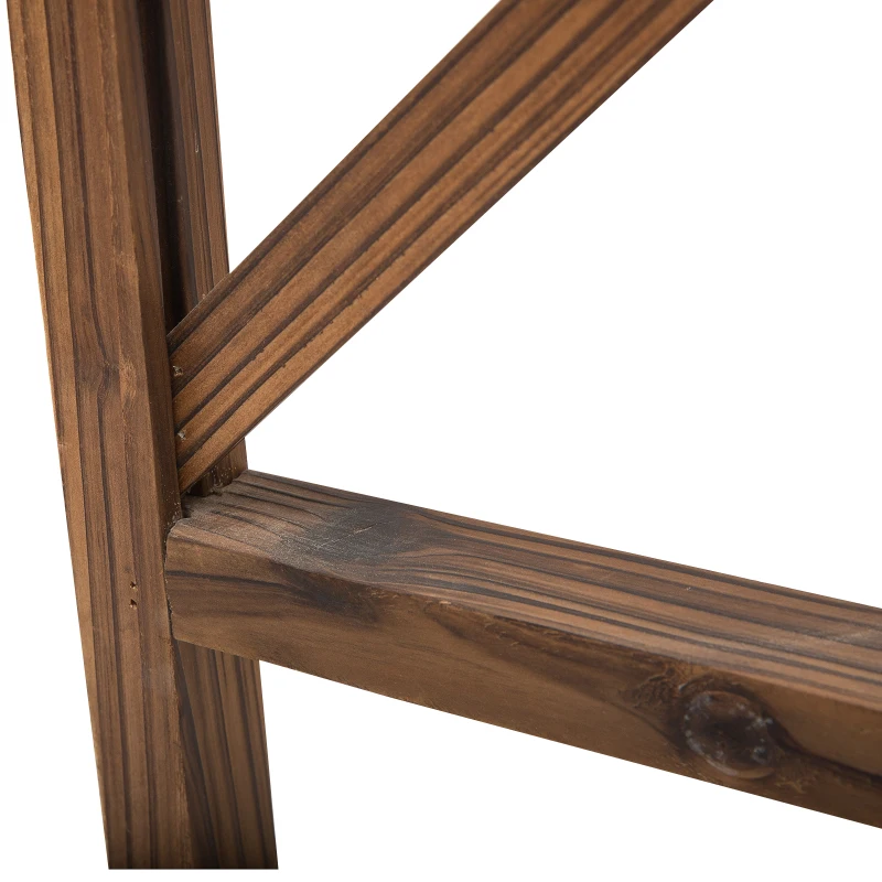 Outsunny 79in Wooden Garden Arbor Arch Trellis with Classic Countryside Style, Pergola Style Roof for Climbing Vines for Ceremony Party Weddings