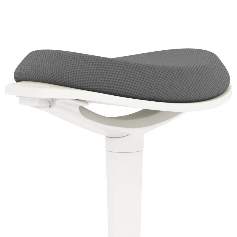 HOMCOM Standing Desk Stool, Ergonomic Wobble Chair, Adjustable Leaning Stool for Office Desks, with Rocking Motion, Grey
