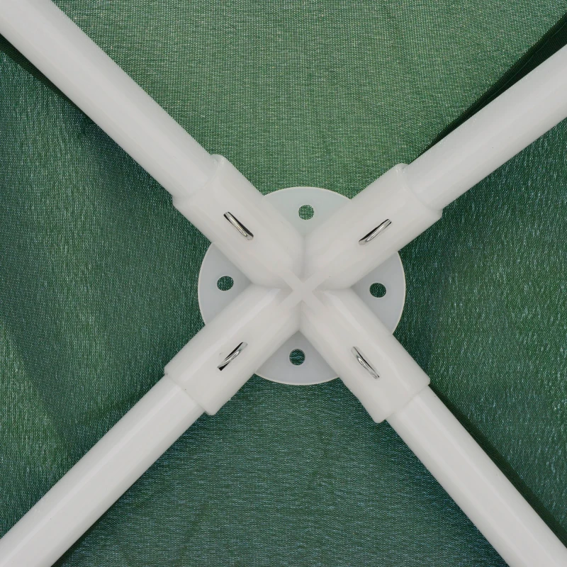 Outsunny 10x10ft Party Tent Canopy with Netting, Patio Screen House Slant Leg Outdoor Gazebo Sun Shade Shelter, Green