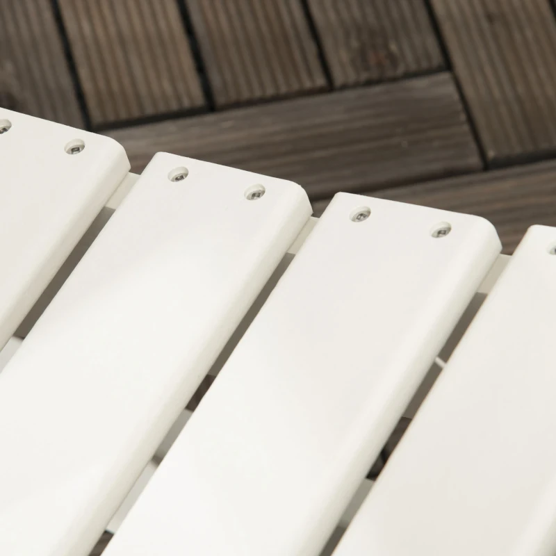 Outsunny Outdoor Rocking Chair, HDPE Adirondack Porch Rocker Chair for Garden, Patio, White